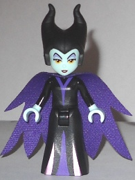 Maleficent - Mini Doll, Lavender Eye Shadow, Red Lips, Dark Purple Cape (dp046)