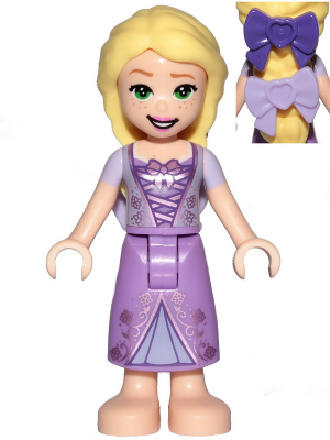 Rapunzel - Mini Doll, Dark Purple and Lavender Bows (dp103a)