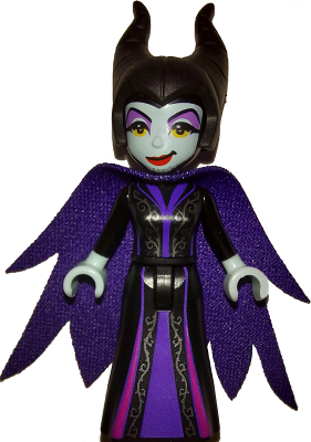 Maleficent - Mini Doll, Medium Lavender Eye Shadow, Red Lips, Dark Purple Cape (dp106)