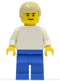 Soccer Player White/Blue Team Player 2 (soc026)