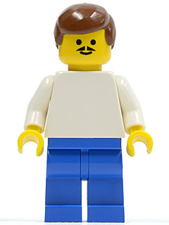 Soccer Player White/Blue Team Player 1 (soc020)