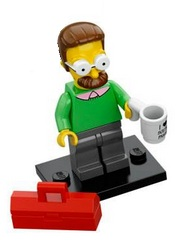 Ned Flanders - The Simpsons Series 1 Collectible Minifigure (colsim-7)