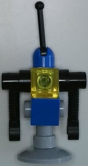 Classic Space Droid - Light Bluish Gray and Blue with Trans-Yellow Eye and Black Arms (The Pilot's Droid) (sp136)