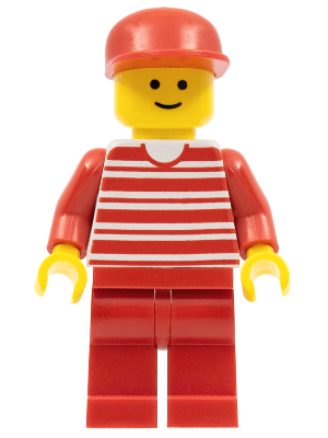 Horizontal Lines Red - Red Arms - Red Legs, Red Cap (hor011)