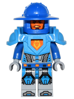 Royal Soldier / King's Guard - Blue Helmet with Broad Brim, Dark Azure Armor, Light Bluish Gray Hands (nex038)