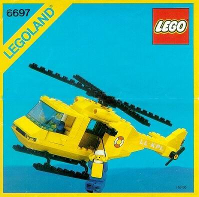 6697 Rescue-I Helicopter (Used) LEGO Town
