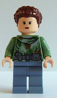 Princess Leia - Endor Outfit, Sand Green Camouflage, Sand Blue Legs (sw0235)