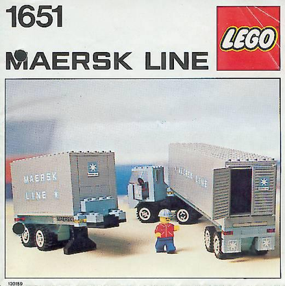 1651 Maersk Line Container Lorry (Used) LEGO Town