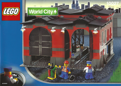 10027 Train Engine Shed (Used) LEGO World City