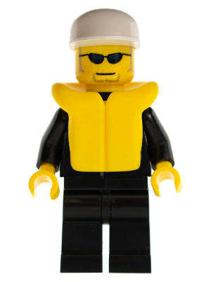 Police - City Suit with Blue Tie and Badge, Black Legs, Sunglasses, White Cap, Life Jacket (cty0019)