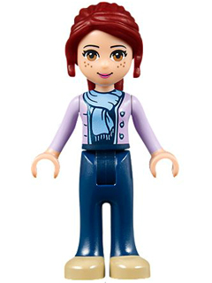 Friends Mia - Dark Blue Trousers, Medium Lavender Jacket with Scarf (frnd0088)