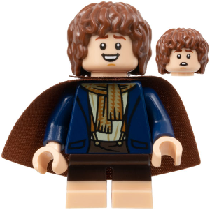 Peregrin Took (Pippin) - Dark Blue Jacket, Reddish Brown Cape (lor123)