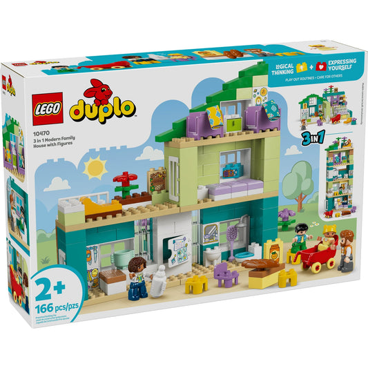 10470 3 in 1 Modern Family House with Figures