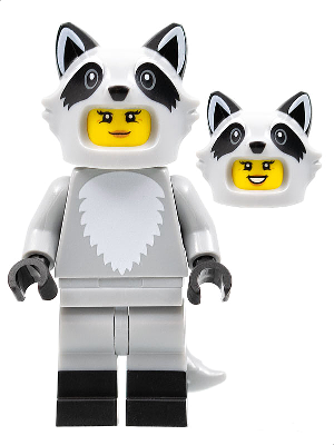 Raccoon Costume Fan (Minifigure Only) (col395)