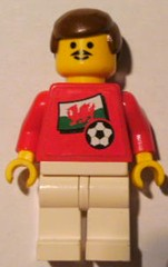 Soccer Player - Welsh Player 1, Welsh Flag Torso Sticker on Front, Black Number Sticker on Back (specify number in listing) (soc018s04)