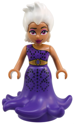 Ursula (Medium Nougat) - Mini Doll, Dark Purple Dress (dp195)