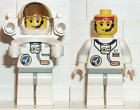 Space Port - Astronaut C1, White Legs with Light Gray Hips, Rocket Pack (spp006)