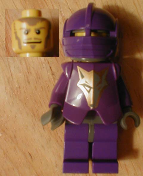 Knights Kingdom II - Danju with Gold Pattern Armor, Dark Bluish Gray Hips and Helmet (cas269)