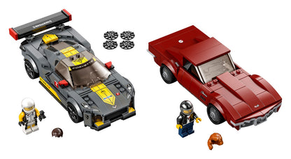 76903 Chevrolet Corvette C8.R Race Car and 1968 Chevrolet Corvette (Certified) LEGO Speed Champions