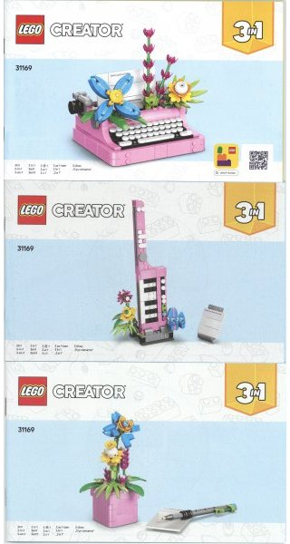 31169 Typewriter with Flowers (Certified) LEGO Creator