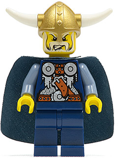 Viking Blue Chess King - Horns Glued to Helmet (vik027)