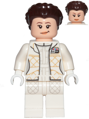 Princess Leia - Hoth Outfit, White Jacket, Lopsided Grin / Angry Frown (sw0958)