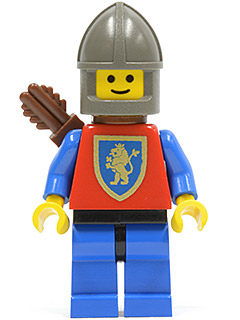 Crusader Lion - Blue Legs with Black Hips, Dark Gray Chin-Guard, Quiver (cas113a)