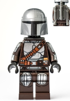 The Mandalorian / Din Djarin / 'Mando' - Silver Beskar Armor, Jet Pack, Plain Head (sw1166)