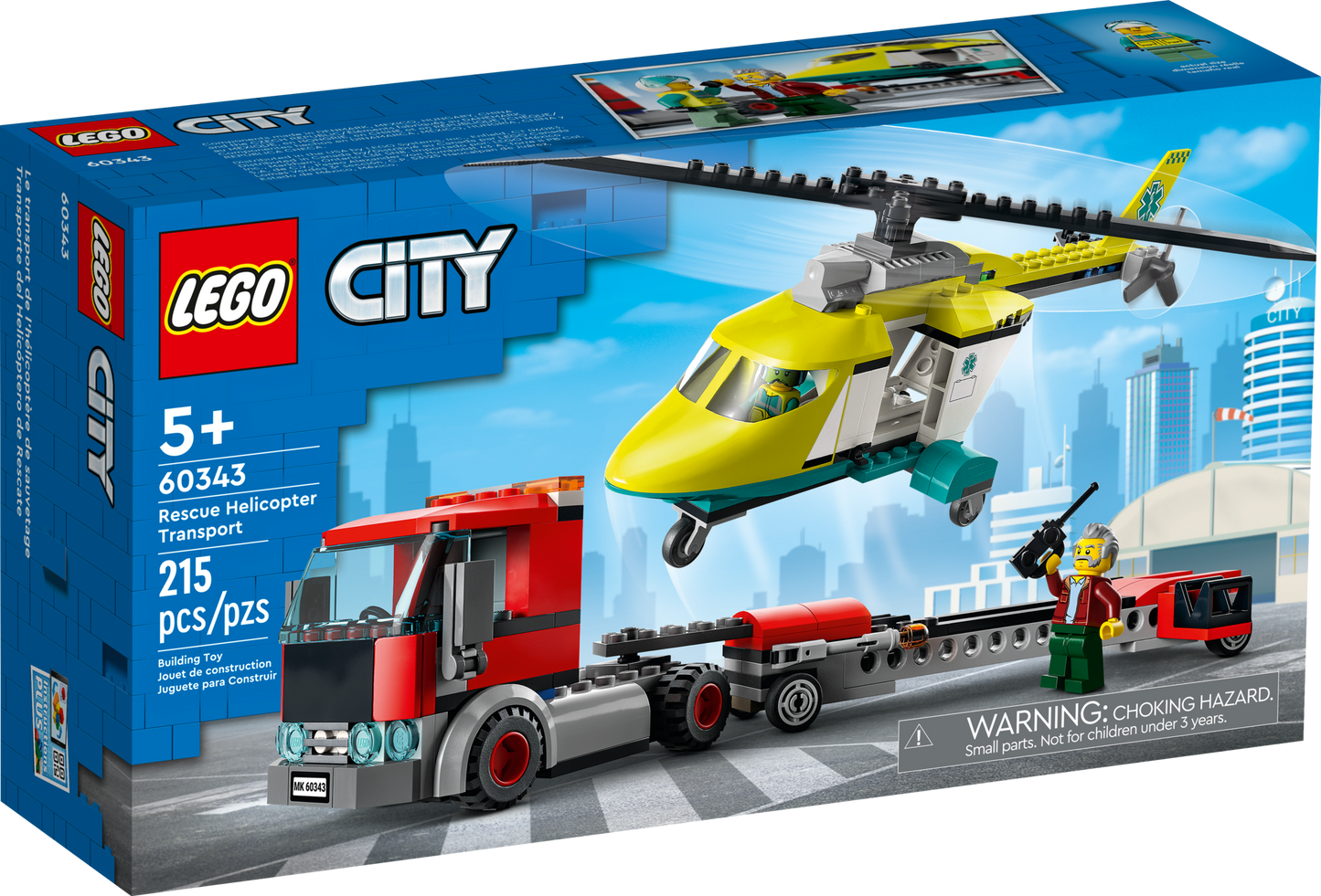 60343 Rescue Helicopter Transport (Retired) LEGO City