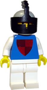 Classic - Knight, Shield Red/Blue, Light Gray Helmet and Black Visor (cas003)