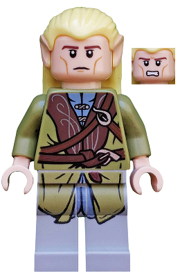 Legolas - Olive Green Robe, Long Cheek Lines (lor015)