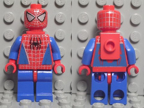 Spider-Man - Blue Arms and Legs, Silver Webbing, Neck Bracket (spd001a)