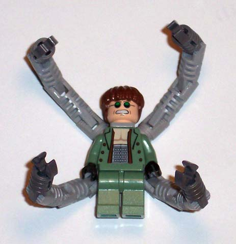 Dr. Octopus (Otto Octavius) / Doc Ock, Sand Green Jacket, Sand Green Legs, Clenched Teeth Smile - With Arms (spd027)