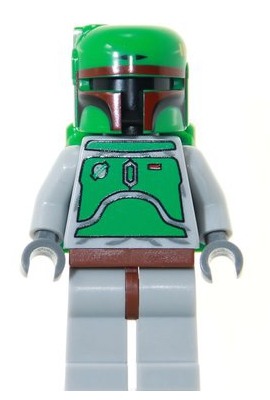 Boba Fett - Bluish Grays - Dark Red Helmet Highlights (sw0002b)