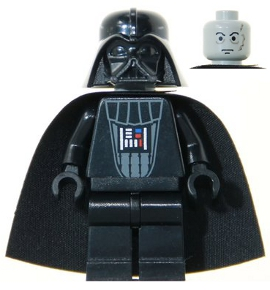 Darth Vader - Light Gray Head, Dark Gray Torso Armor with Silver Chest Panel (sw0004)