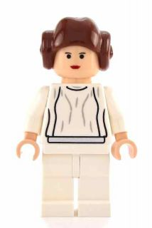 Princess Leia - White Dress, Simple Belt, Small Eyes, Smooth Hair (sw0175a)