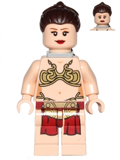 Princess Leia - Jabba Slave Outfit, Dark Brown Long Braid, Neck Bracket (sw0485)