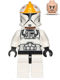 Clone Trooper Pilot (Phase 1) - Bright Light Orange Markings, Scowl (sw0491)
