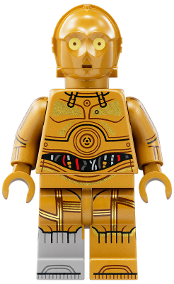 C-3PO - Molded Light Bluish Gray Lower Leg, Printed Arms (sw1209)