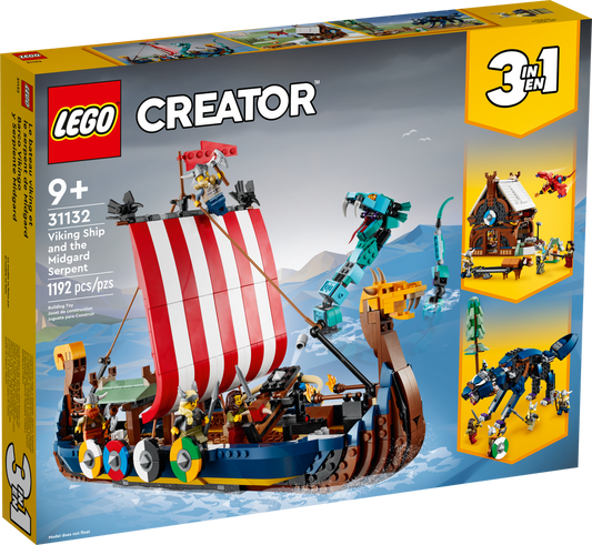 31132 Viking Ship and the Midgard Serpent (Retired) LEGO Creator
