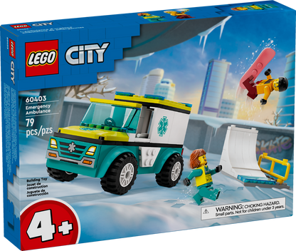 60403 Emergency Ambulance and Snowboarder