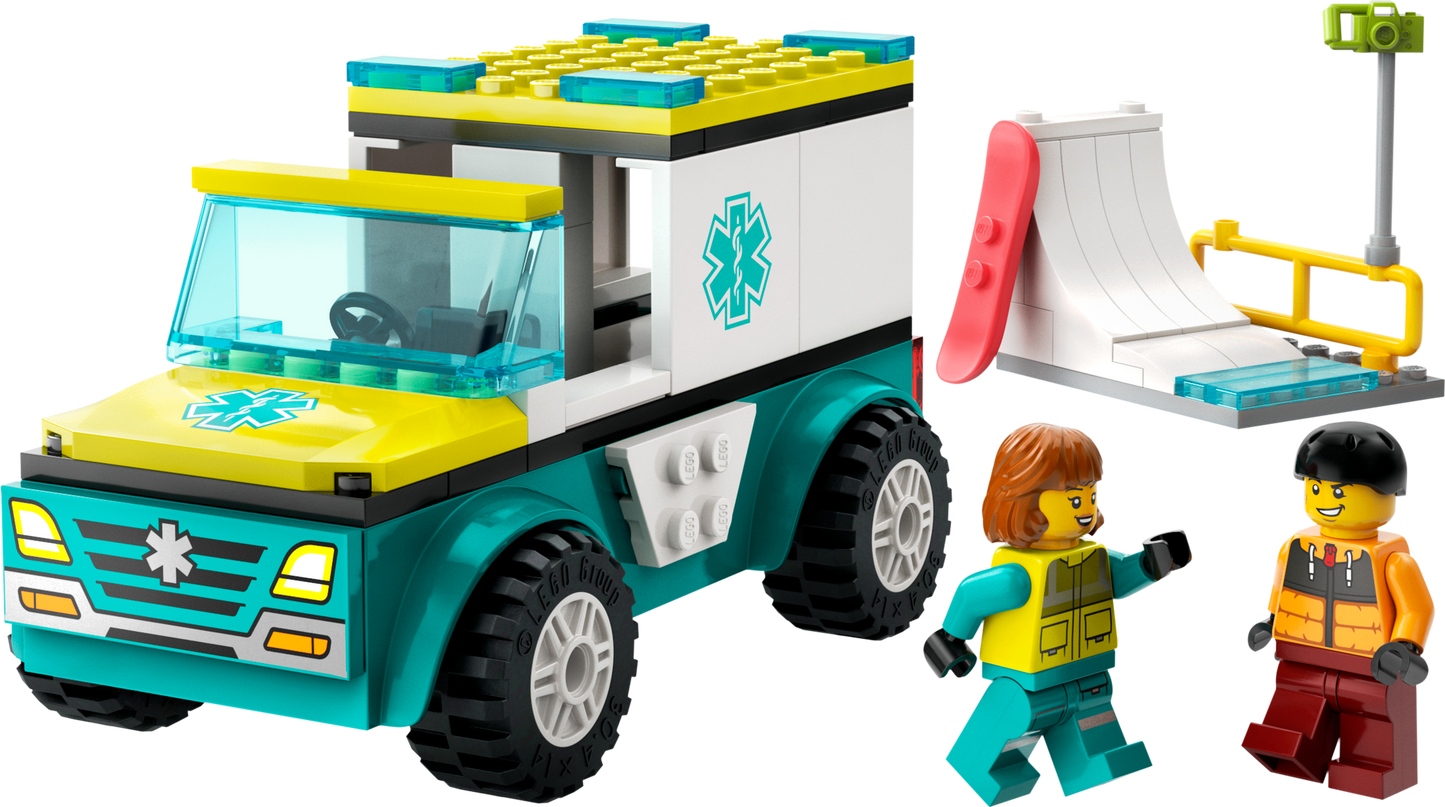 60403 Emergency Ambulance and Snowboarder