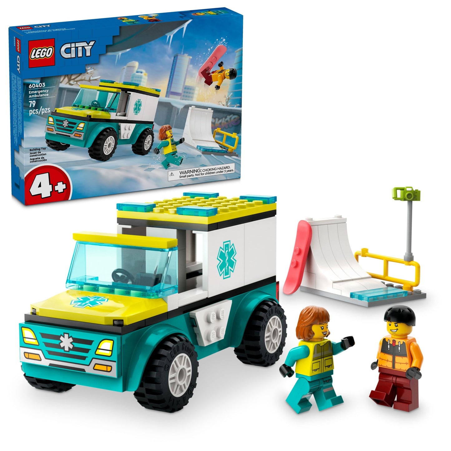 60403 Emergency Ambulance and Snowboarder