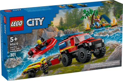60412 4x4 Fire Truck with Rescue Boat