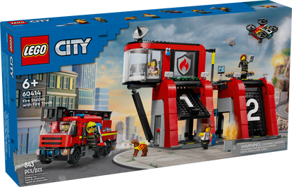 60414 Fire Station with Fire Truck