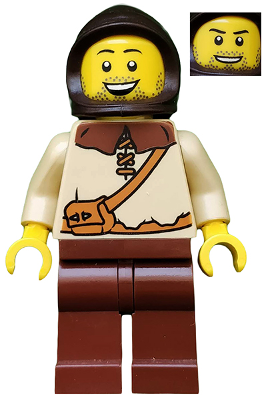 Kingdoms - Peasant, Male with Dark Brown Hood (cas491)