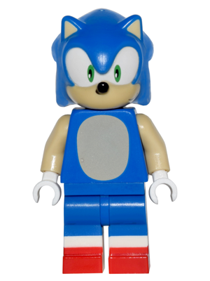 Sonic the Hedgehog - Tan Face and Arms, Grin to Left (dim031)