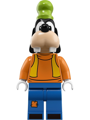 Goofy - Turtleneck Top and Bright Light Orange Vest (dis044)