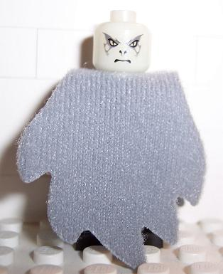 Lord Voldemort - Glow In Dark Opaque Head, Light Bluish Gray Dementor Style Cape (hp069c)