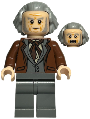 Garrick Ollivander - Reddish Brown Jacket, Hair Swept Back (hp169)